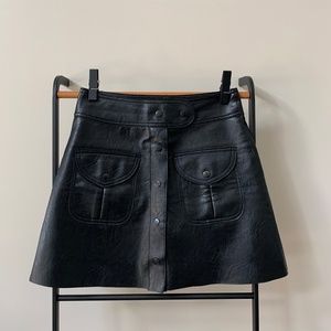 Zara Leather Mini Skirt
